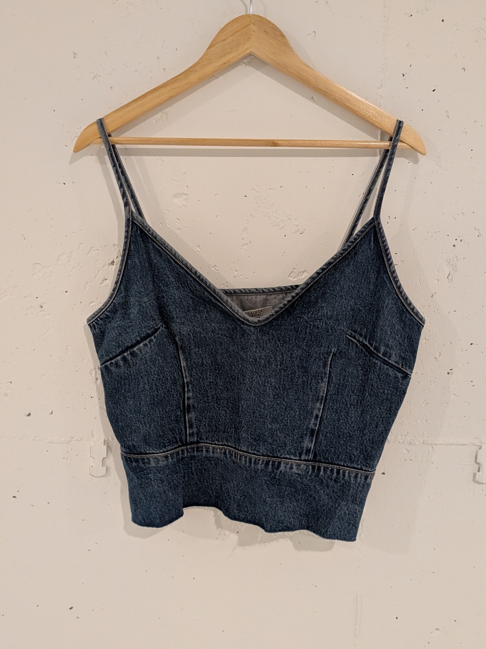 AllSaints Dark Blue Denim V-Neck Cami